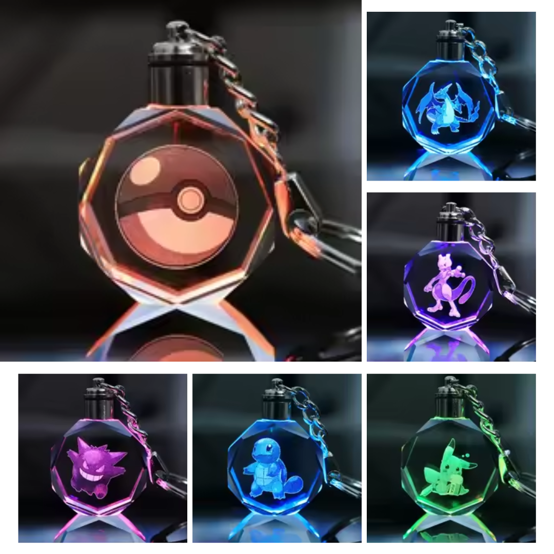 Llavero de Cristal Luminoso 3D