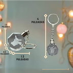 Llavero de Cristal Luminoso 3D